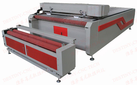 Textile roll laser cutting DT-1830 Large bed auto feeding fabric CO2 Laser cutting machine